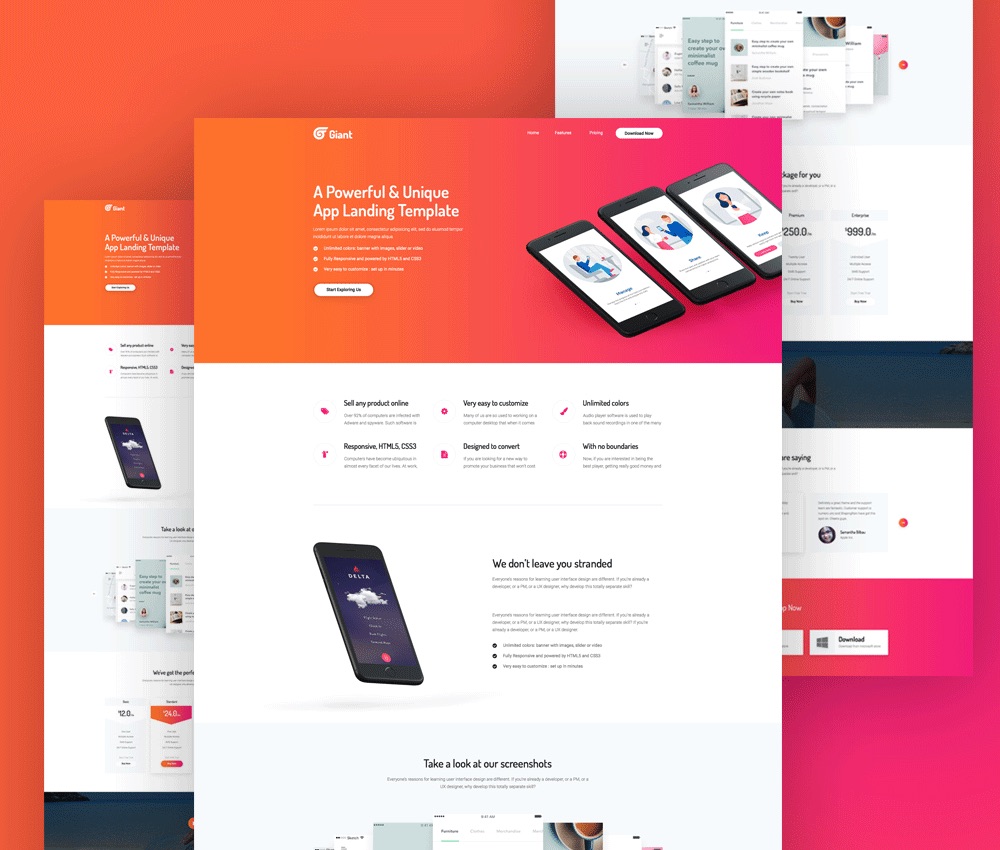 Free psd website templates to download